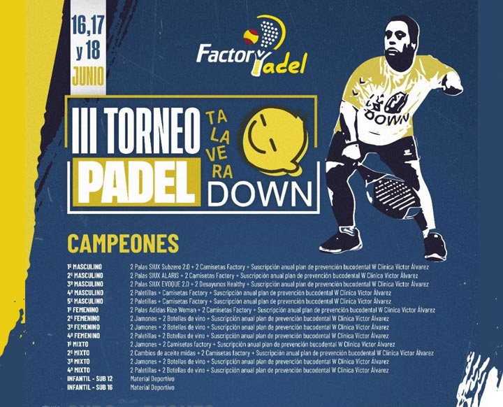 torneo padel downtalavera junio evento solidario