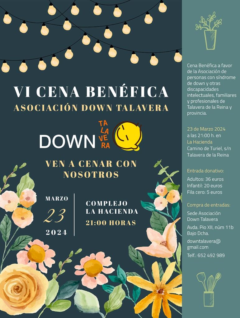 cena benefica down talavera