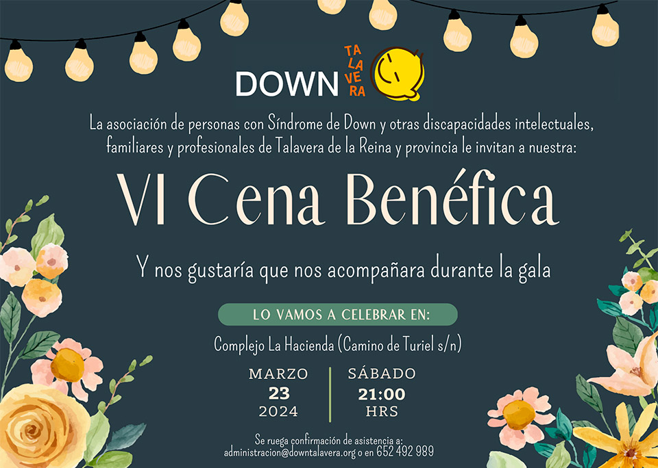 cena benefica down talavera